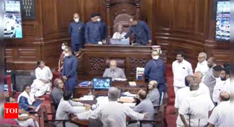Rajya Sabha Monsoon Session 19 Opposition Mps Suspended From Rajya