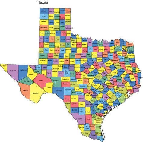 Texas County Map Texas County Map Texas • Mappery This Texas Map
