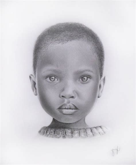 Realistic Drawings Little Boy Pencil Portrait Drawing 3324