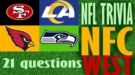 Nfc West An Nfl Pub Quiz 21 Question American Football Trivia Game