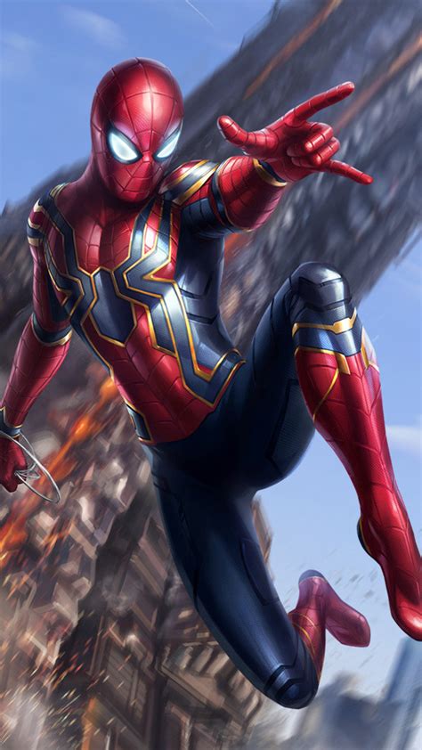 2160x3840 Spiderman Avengers Infinity War Art Sony Xperia Xxzz5