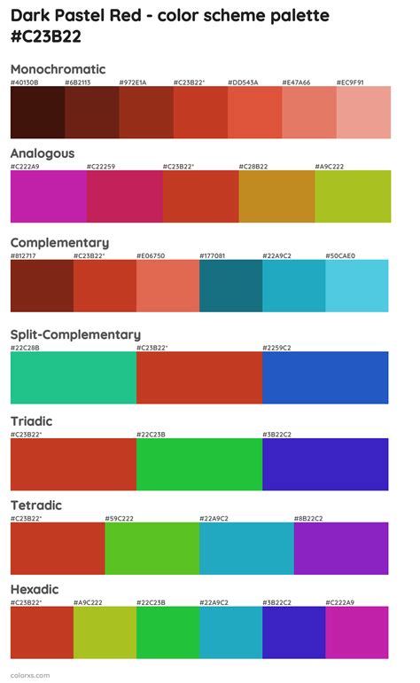 Dark Pastel Red Color Palettes And Color Scheme Combinations