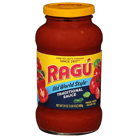 Ragu Traditional Sauce 24 Oz Tomato And Basil Sullivans Foods