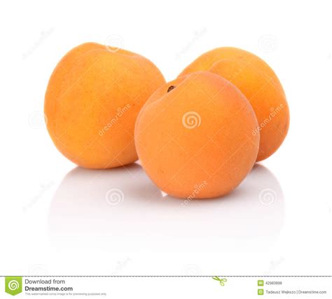 Three Whole Apricots on White Stock Photo - Image of orange, closeup ...