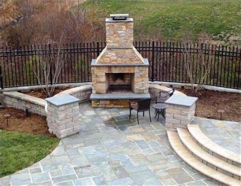 The result is a fire that burns hot and clean. outdoor chimney fire pit | Bluestone patio, Patio stones, Flat stone patio