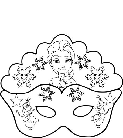 Nous avons beaucoup de coloriages et voici quelques exemples d'images à colorier sur. Coloriage Masque La reine des neiges à imprimer sur ...