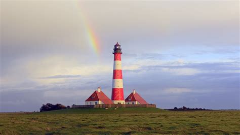 Rainbow Westerheversand Lighthouse 2021 Bing Hd Desktop