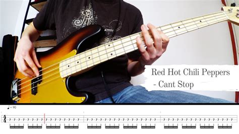 Red Hot Chili Peppers Cant Stop Bass Cover And Tabs Youtube