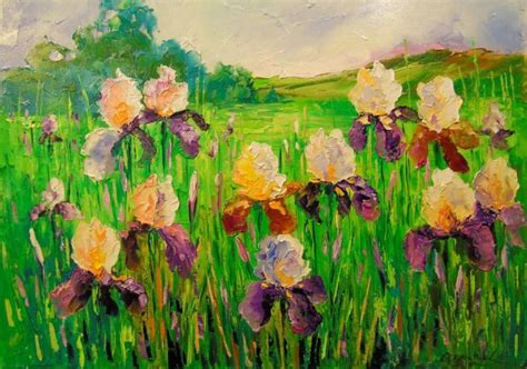 Buy Irises Oil Painting By Olha Darchuk On Artfinder Discover