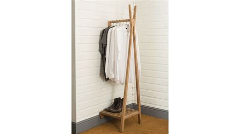 Wall Mounted Wooden Clothes Rails Natural Bed Company Clothes