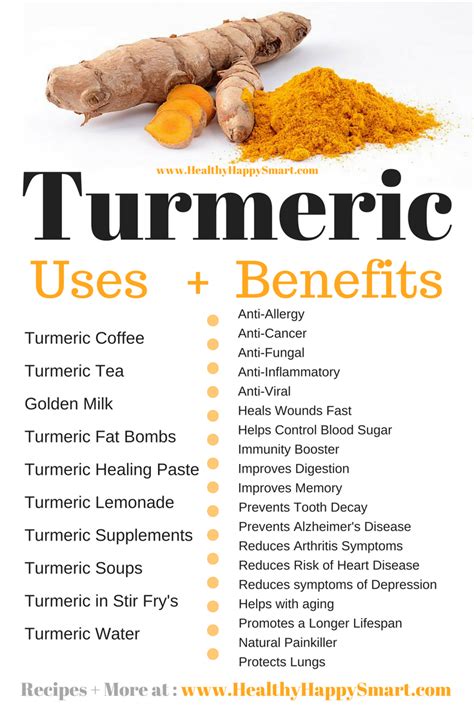 The Best Turmeric Uses Benefits • Healthyhappysmart Turmeric