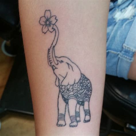 Lucky Elephant Trunk Up In A Positive Attitude Tattooed Flickr
