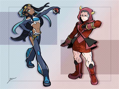 Nessa Courtney Kabu And Shelly Pokemon And 2 More Drawn By Paa