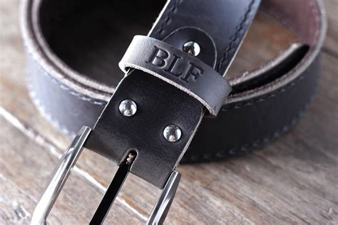 Mens Black Leather Belt Free Express Shipping Usa
