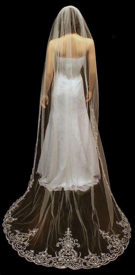 Cathedral Wedding Veil Crystal Extra Long Bridal Veil