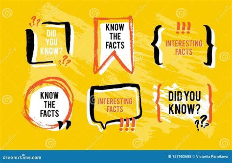 Know The Facts Speech Bubble Icons Fun Fact Idea Label Banner For