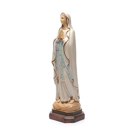 Our Lady Of Lourdes Statue In Coloured Resin 40 Cm Online Sales On
