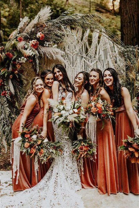 30 Trendy And Chic Rust Bridesmaid Dresses Weddingomania