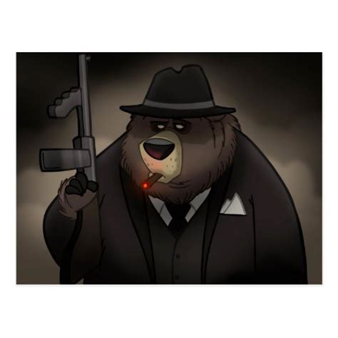 Are you searching for gangsta bear png images or vector? Gangster Bear Postcard | Zazzle