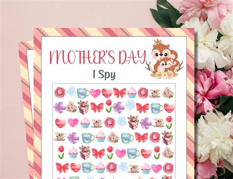 Mothers Day I Spy Game Look And Find Game Mothers Day Etsy