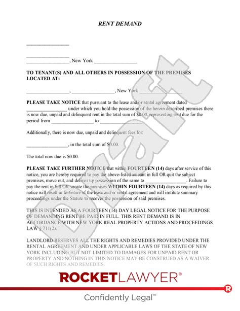 Free Ny Eviction Notice Make And Download Rocket Lawyer