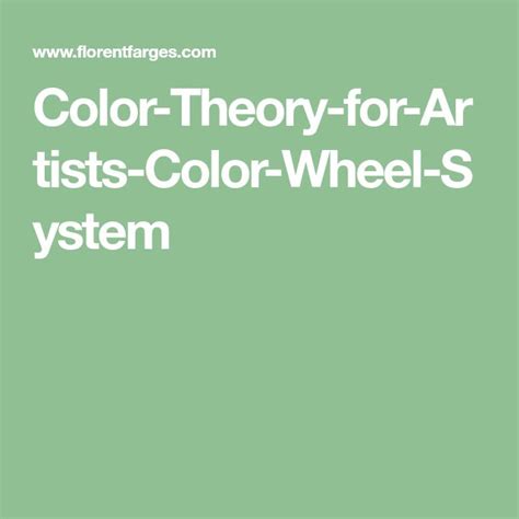 Basic Color Theory Printable Scyap Color Theory Art Lessons Color