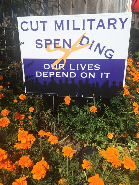 Cut Military Spending Sign Lepoco Peace Center