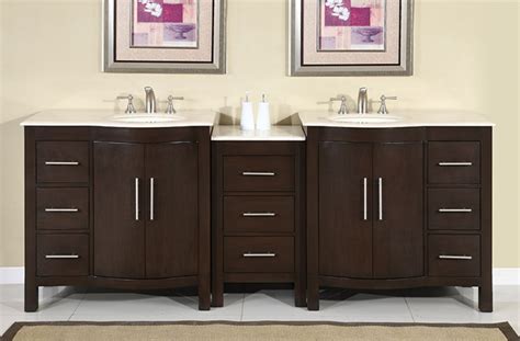 Buy bathroom vanities, bathroom vanity cabinets and bathroom furniture online with low price, free shipping on all antique, traditional, contemporary bathroom vanities orders at listvanities.com. 89 Inch Espresso Modern Double Sink Bathroom Vanity, Marble