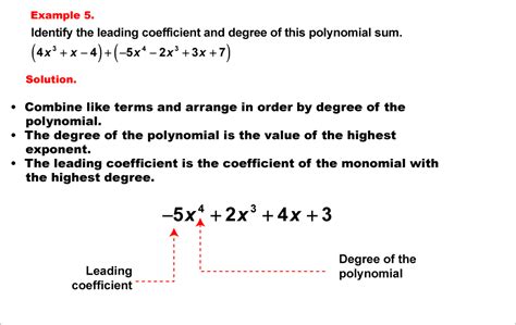 Illustrated Math Dictionary Polynomial Functions Example Set 6