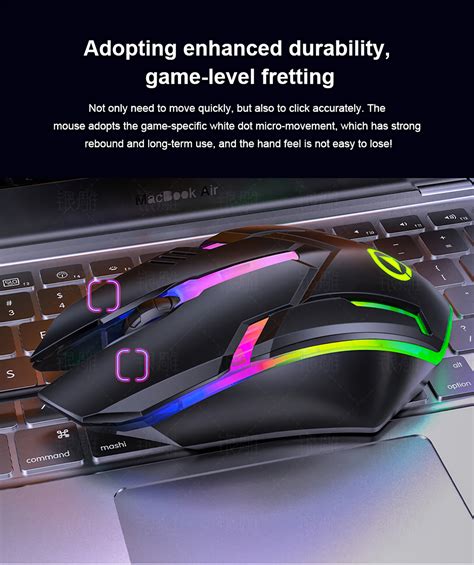 Yindiao G6 Wired Gaming Mouse 1200dpi Usb Rgb Backlit
