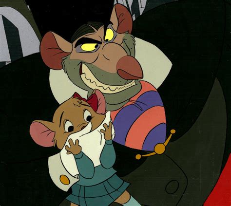 Courvoisier Disney Cels Great Mouse Detective Ratigan And Olivia 1986