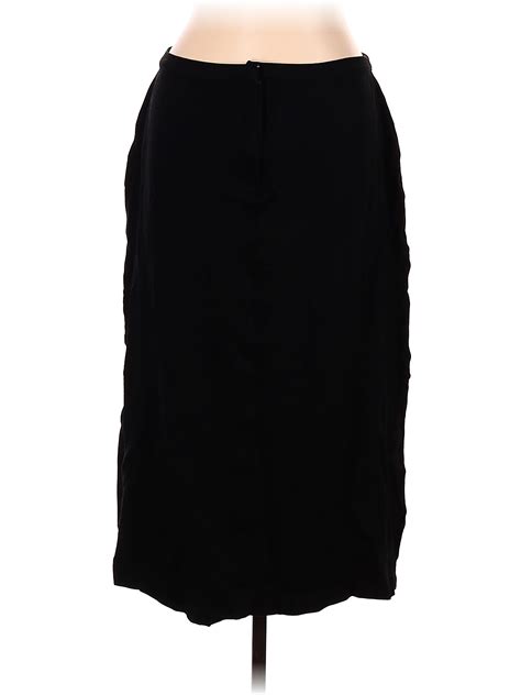 Eddie Bauer Solid Black Formal Skirt Size L 76 Off Thredup