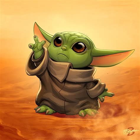 Baby Yoda By Patrickbrown On Deviantart Babyyodawallpaper Star Wars