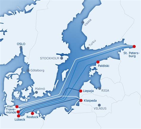 Baltic Ferry Routes Map