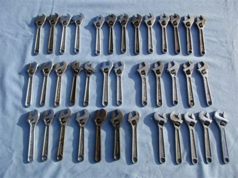 Vintage 4 Inch Adjustable Wrench Lot Diamolloy Proto Craftsman