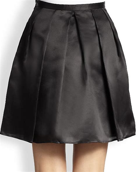 Satin Pleated Mini Skirt Elizabeths Custom Skirts