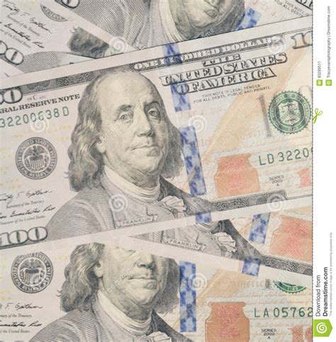 United States Currency Hundred Dollar Bills Background