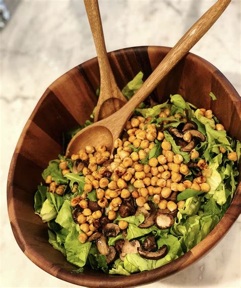 Drain broccoli and let cool. Chickpea & Mushroom Salad with Apple Cider Vinegar ...