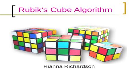 A commutator is also considered an algorithm. Rubik's Cube Algorithm - PPT Powerpoint