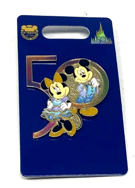 50th Anniversary Pin Mickey And Minnie Anniversary Walt Disney World