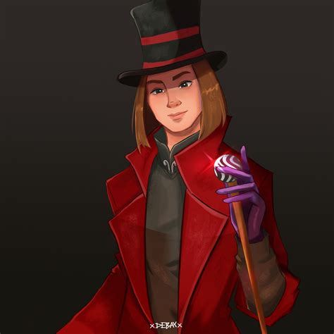 fanart willi wonka from charlie and the chocolate factory on artstation at
