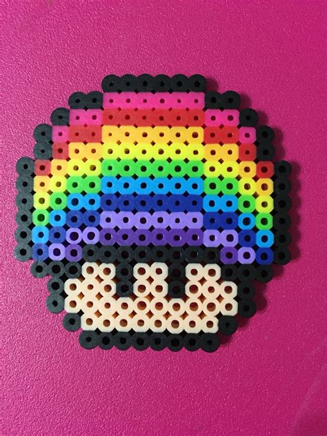 Rainbow Mushroom Perler Beads Done By BreAnda Robbins Hama Beads