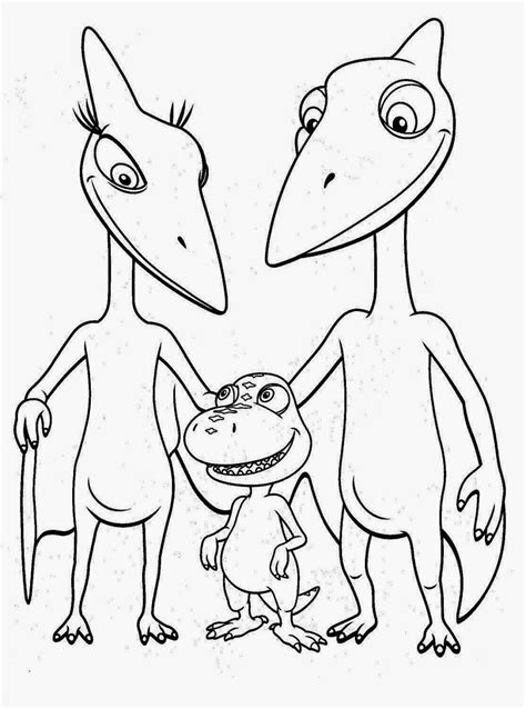 Free Cute Cartoon Dinosaur Coloring Pages