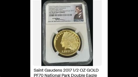 Saint Gaudens 2017 12 Oz Gold Pf70 National Park Double Eagle Indian