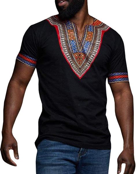 huiyuzhi men s african print dashiki t shirt summer short sleeve fashion tops tee