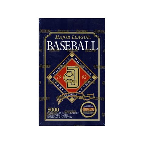 Cards have of 12 on the back and are missing 1991 stats. 1992 Donruss Series 1 Baseball Box | Steel City Collectibles