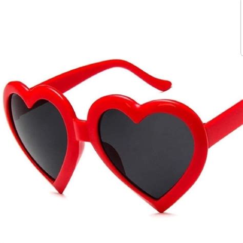 Red Heart Sunglasses Heart Shaped Sunglasses Heart Sunglasses