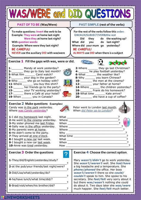 A Worksheet With Words And Pictures On It