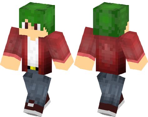 Green Hair Boy Minecraft Skin Minecraft Hub