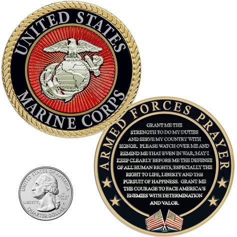 Usmc Prayer Coin Marine Corps Valor Usmc Challenge Coin Officially